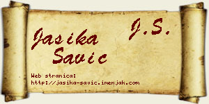 Jasika Savić vizit kartica